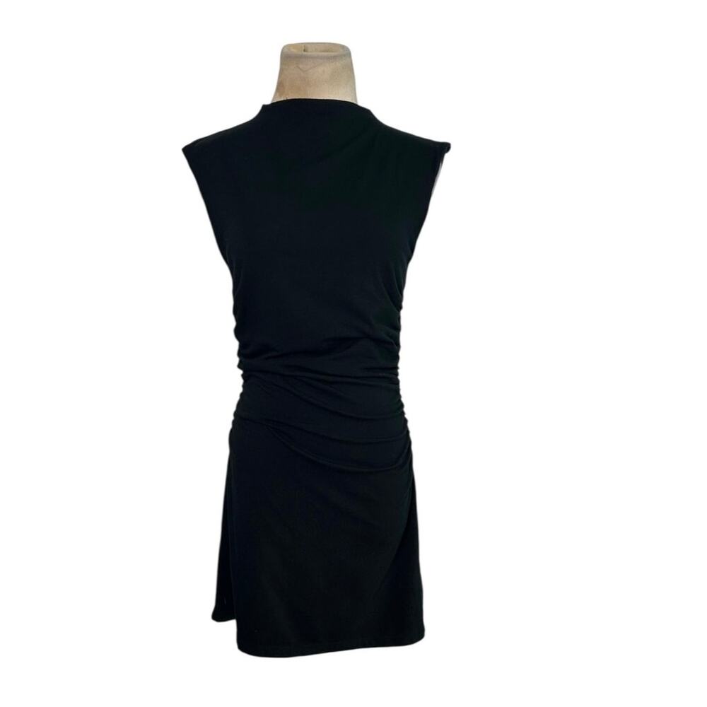 Wild Fable black mock neck cap sleeves mini dress size Small